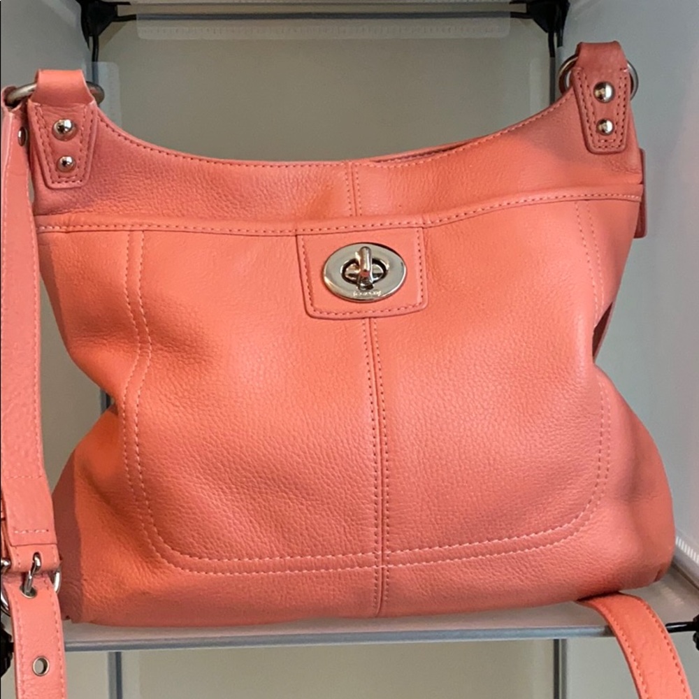 Authentic Coral Coach Crossbody